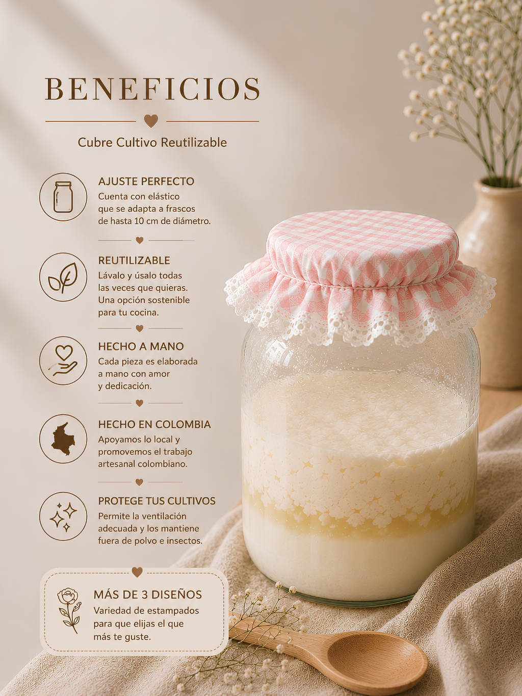 Cubre cultivo para fermentación