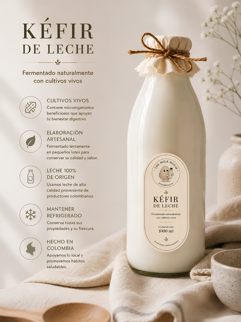 Kefir de leche artesanal 250ml