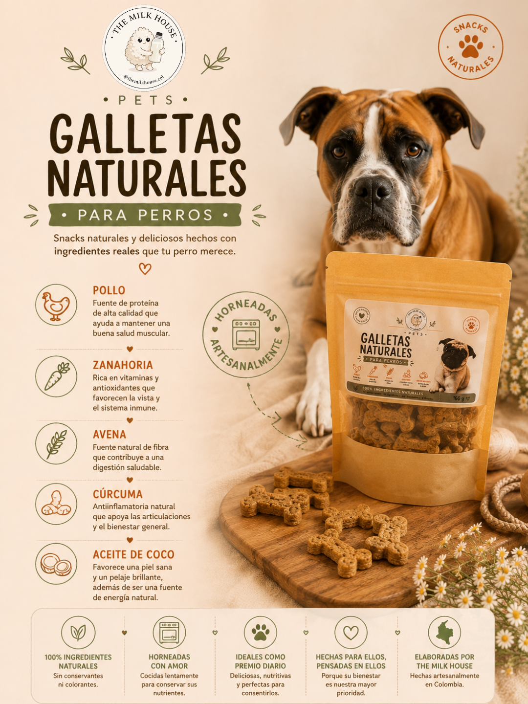Galletas horneadas para perro 160gr