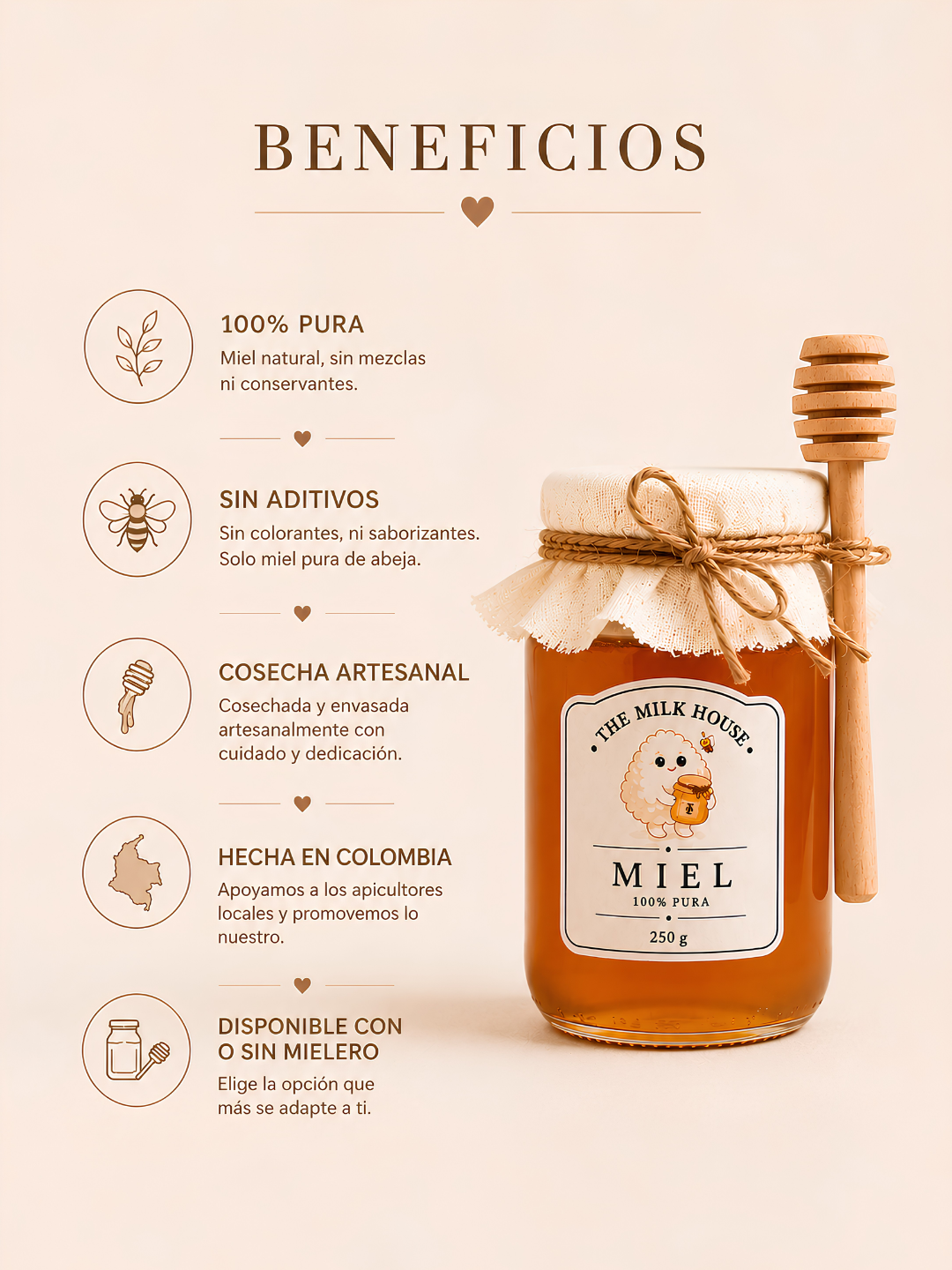 Miel de abejas natural 250gr