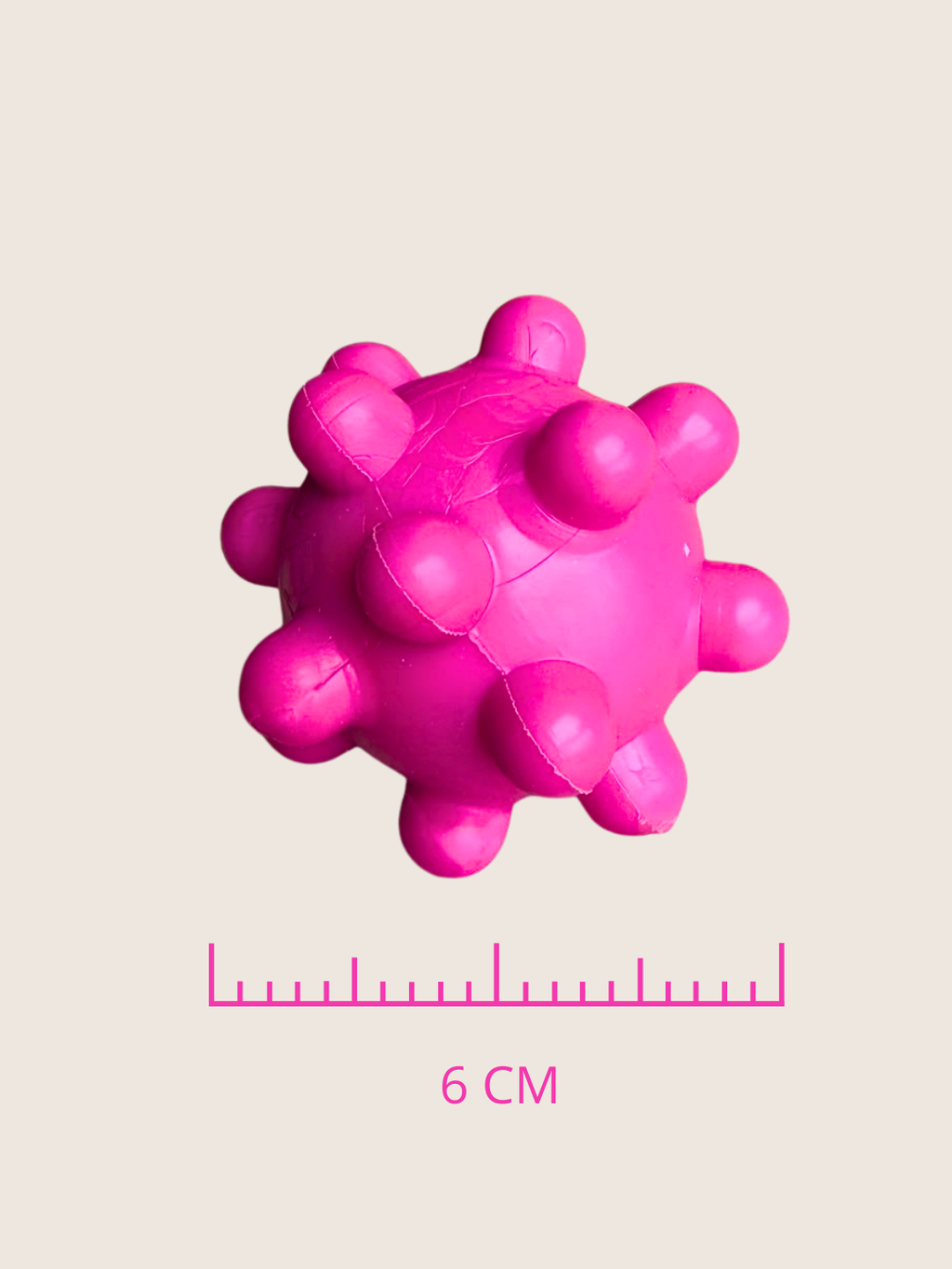 Pelota Spike de Caucho Macizo | 6 cm