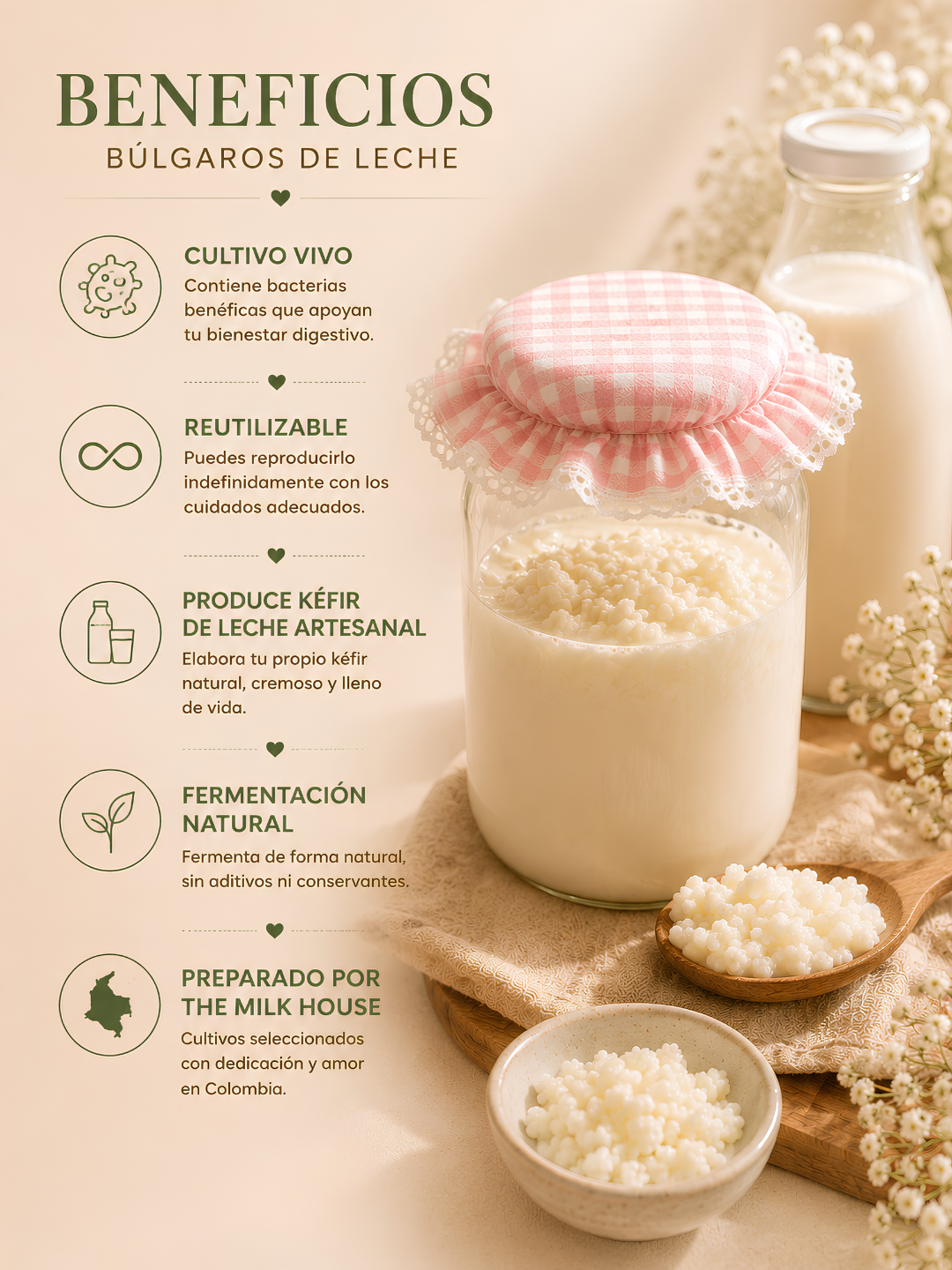 Nódulos de Kéfir de Leche