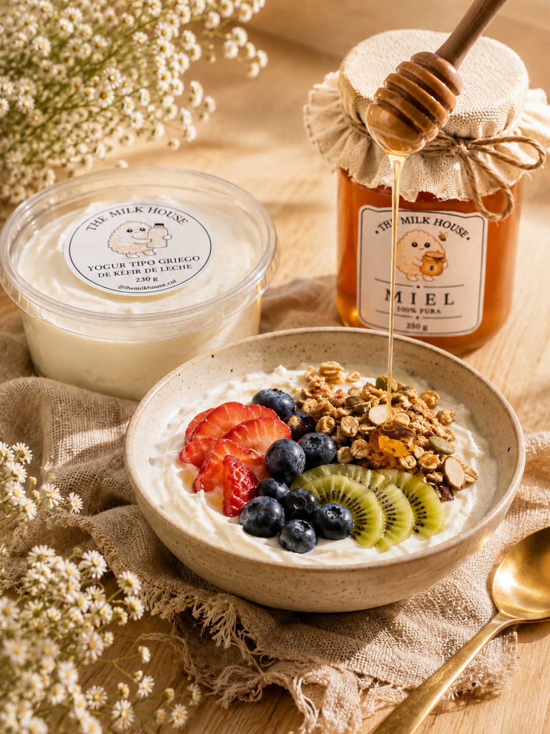 Yogur tipo griego de kefir